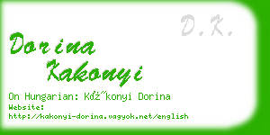 dorina kakonyi business card